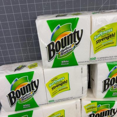 6 NEW Packages of BOUNTY Brand Napkins