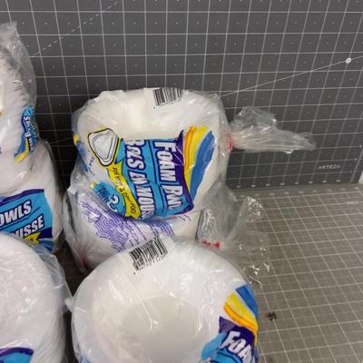 6 Packages of Foam Bowls, 30 Count Each 