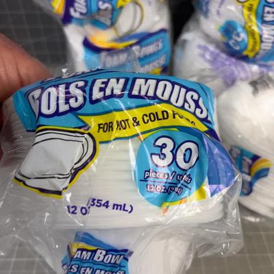 6 Packages of Foam Bowls, 30 Count Each 