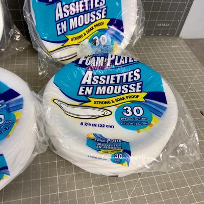 4 Packages of Foam Plates 9" , 30 Count Each 