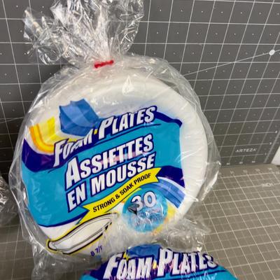 4 Packages of Foam Plates 9" , 30 Count Each 