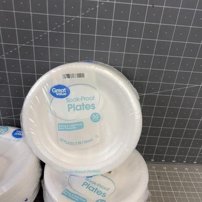 3 Packages of Foam 7" Desert Plates 50 Count each