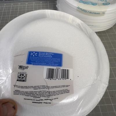 3 Packages of Foam 7" Desert Plates 50 Count each