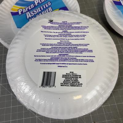 6 Packages, of 9" Paper Plates 40 Count! 