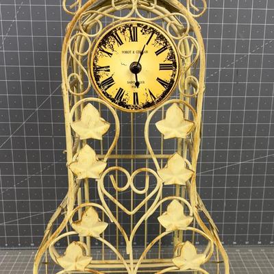 Wrought Iron Mantel Clock 
