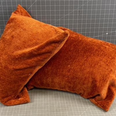 2 Orange Throw Pillow