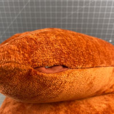 2 Orange Throw Pillow
