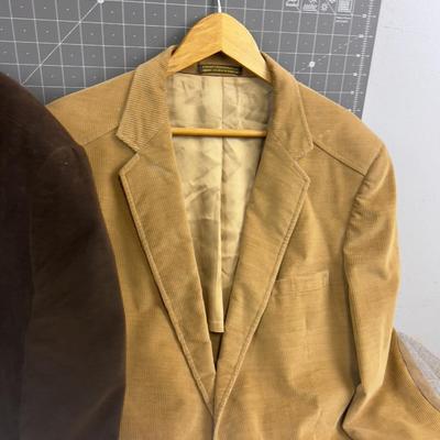 2 MEN'S Blazers Corduroy and Velveteen 