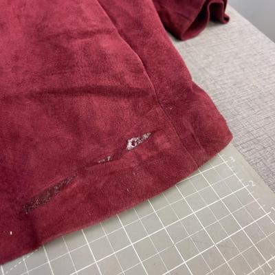 2 SUEDE Size Medium Women's Jackets, GRAY & RED