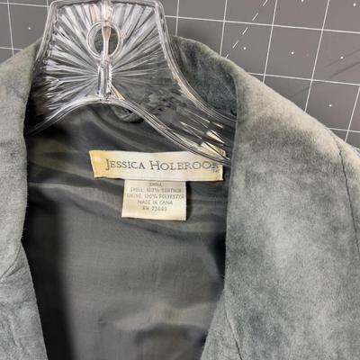 2 SUEDE Size Medium Women's Jackets, GRAY & RED