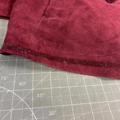 2 SUEDE Size Medium Women's Jackets, GRAY & RED