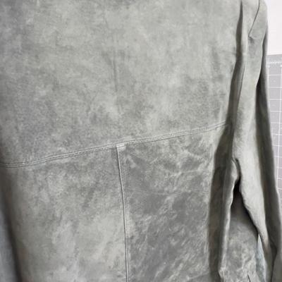 2 SUEDE Size Medium Women's Jackets, GRAY & RED