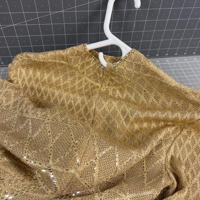 St Johns Small GOLD Evening Gown with Matching Slip