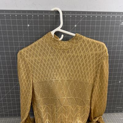 St Johns Small GOLD Evening Gown with Matching Slip