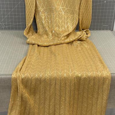 St Johns Small GOLD Evening Gown with Matching Slip