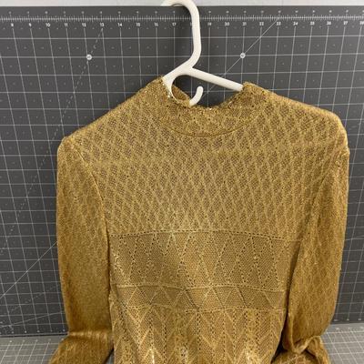 St Johns Small GOLD Evening Gown with Matching Slip