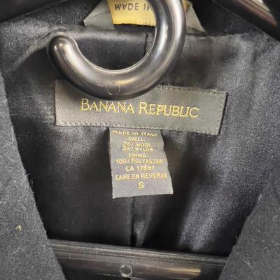 76% WOOL BANANA REPUBLIC Black Women's COAT