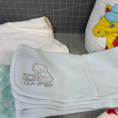 Stack of Baby Blankets (7) 