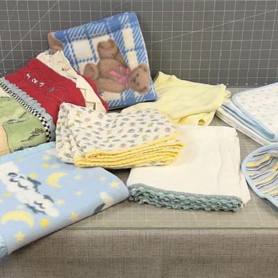Pile No. 2 Baby Blankets (8) 