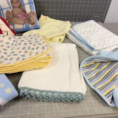 Pile No. 2 Baby Blankets (8) 