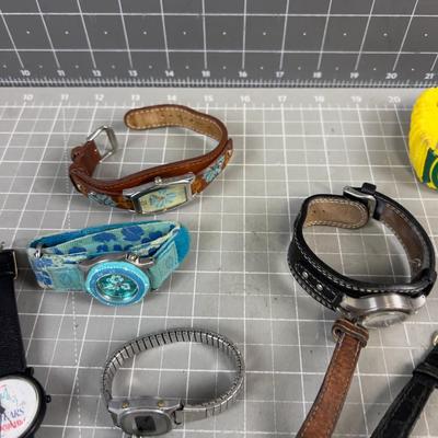 Women's; Pile of Vintage Watches
