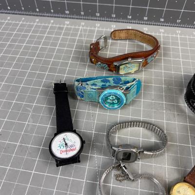 Women's; Pile of Vintage Watches