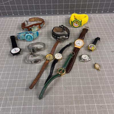 Women's; Pile of Vintage Watches