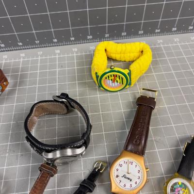 Women's; Pile of Vintage Watches
