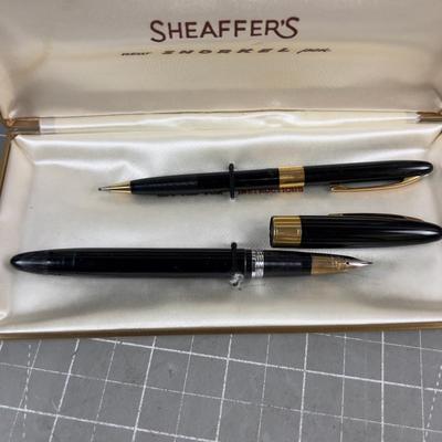 2 SCHAFFER Pen & Pencil with Presentation boxes and 14 K NIBS 