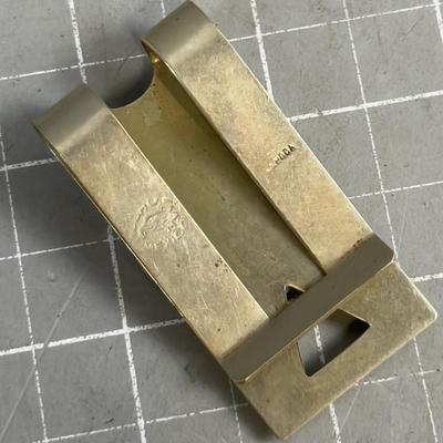 Alpaca Silver Mother of Pearl Aztec MONEY Clip WOW! 