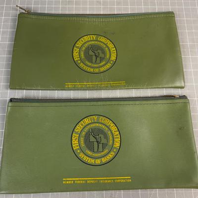 2 First Security Bank Bags (Gone out of Business) 
