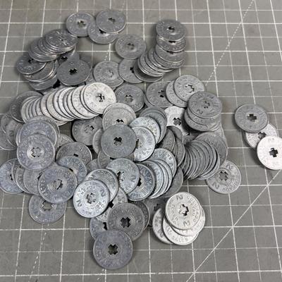 Whole Pile of Colorado State Sales Tax Tokens, ROUND this time