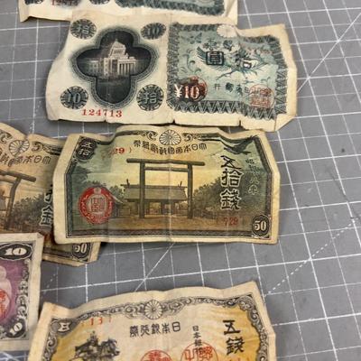1920 Era Japanese Currency, RARE 