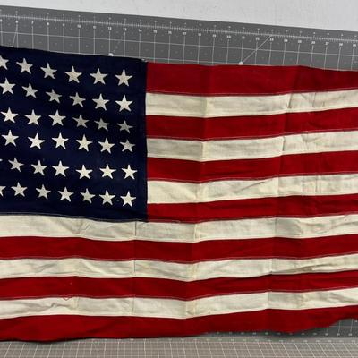 48 Star Flag, Cotton, Start and stripes are sewn on