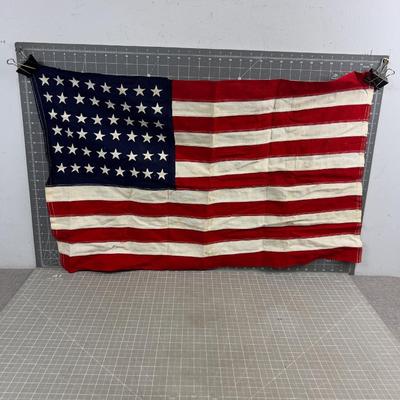 48 Star Flag, Cotton, Start and stripes are sewn on