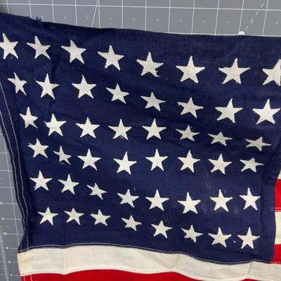 48 Star Flag, Cotton, Start and stripes are sewn on