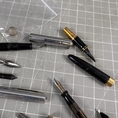 Fountain Pens; Mostly Parts and Pieces
