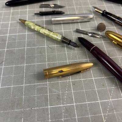 Fountain Pens; Mostly Parts and Pieces