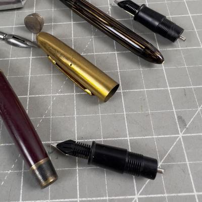 Fountain Pens; Mostly Parts and Pieces