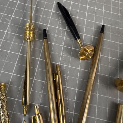 Gold and Black Ball Point Pens