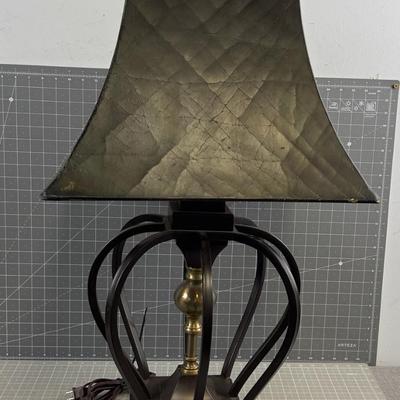 Iron Table Lamp with Black Shade