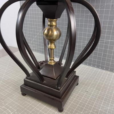 Iron Table Lamp with Black Shade