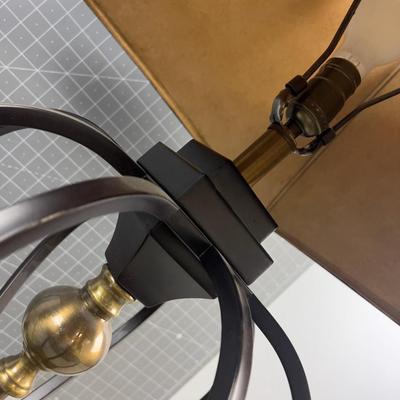 Iron Table Lamp with Black Shade