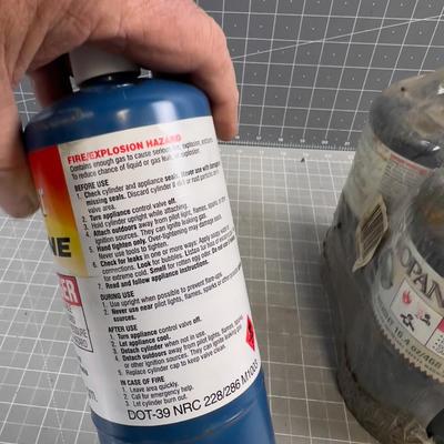 Propane: (3) 1 -pound Tanks 