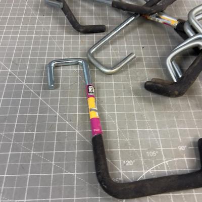 10 Garage Rafter Hooks; Both New and Used. 