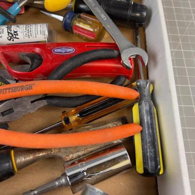 Last Tray of Tools: Hammer, wire brushes, etc. 