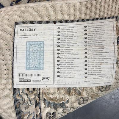 Rug SAME RUG AS #403   Color; Navy, Tan, Cream 