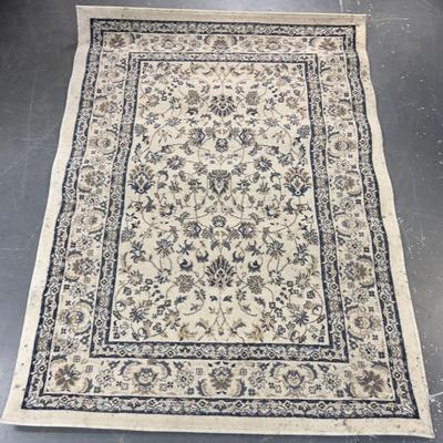 Rug SAME RUG AS #403   Color; Navy, Tan, Cream 