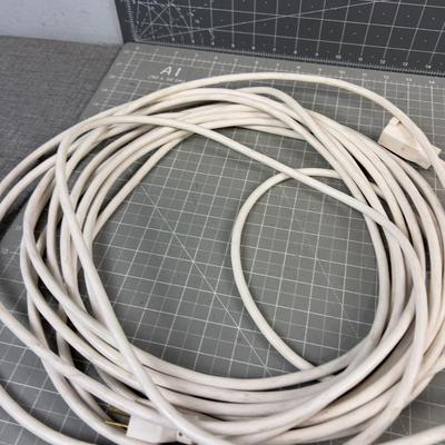 2 White Extension Cords