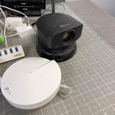 Modem with some Cords, Boosters, etc. 